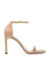 Stuart Weitzman Nudistsong Ankle Strap Sandal In Adobe Aniline