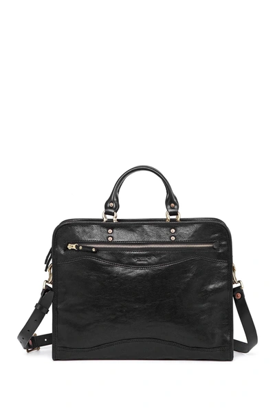 Shop Old Trend Leather Ficus Briefcase In Black