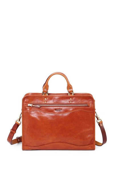 Shop Old Trend Leather Ficus Briefcase In Cognac