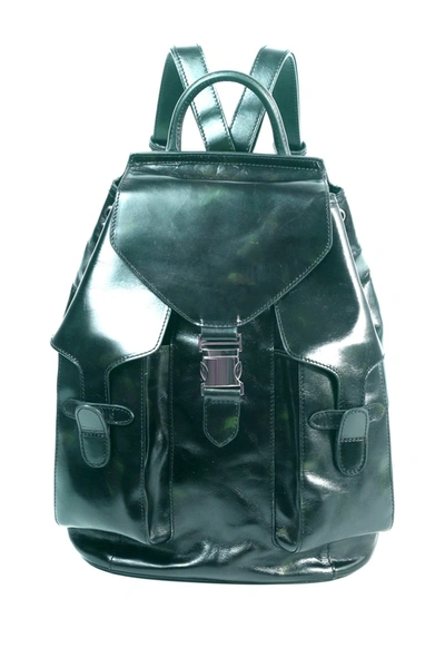 Shop Old Trend Rock Valley Leather Backpack In Dark Green