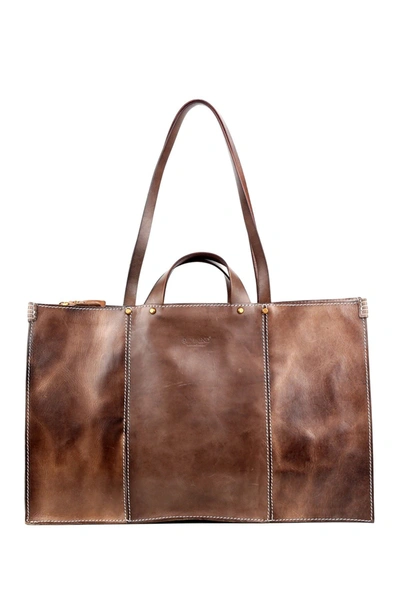 Shop Old Trend Sandstorm Leather Tote Bag In Beige