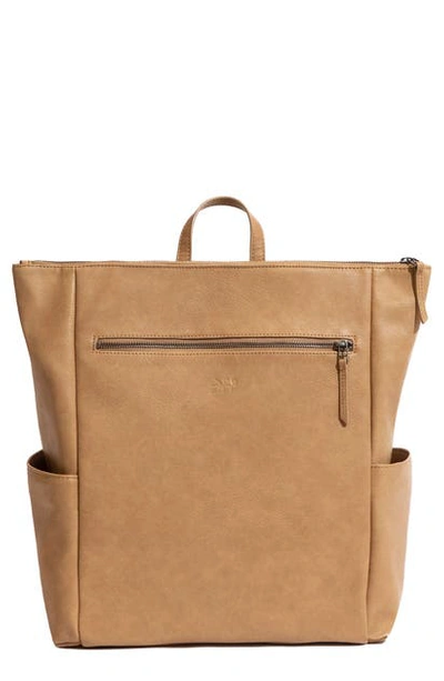 Shop Freshly Picked Amber Minimal Faux Leather Diaper Backpack