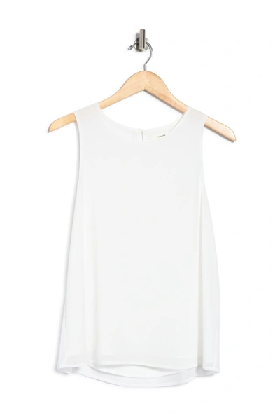 Shop Pleione Double Layer Woven Tank In Ivory