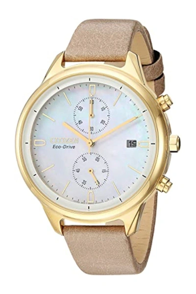 Shop Citizen Eco-drive Chandler Strap Watch, 38.5mm In Gold Tone