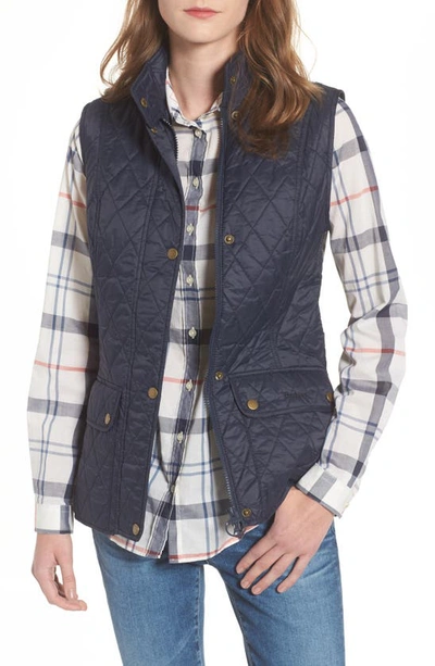 Barbour Wrey Fleece-lined Vest In Blue