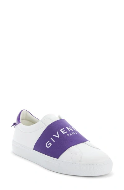 Shop Givenchy Urban Street Logo Band Sneaker In Purple/ Optic White