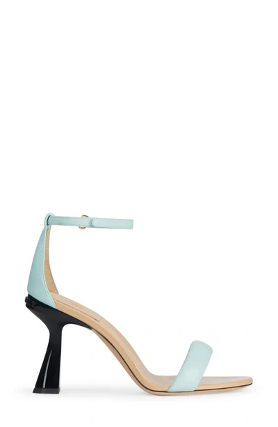 Shop Givenchy Carene Two-tone Ankle Strap Sandal In Acqua Marine