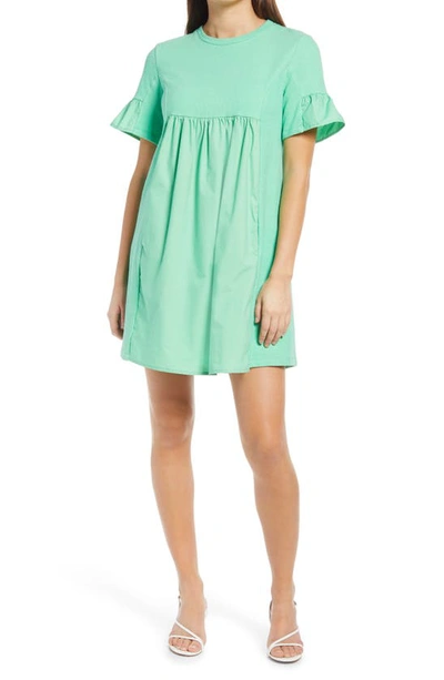 Shop English Factory Solid Minidress In Pistachio