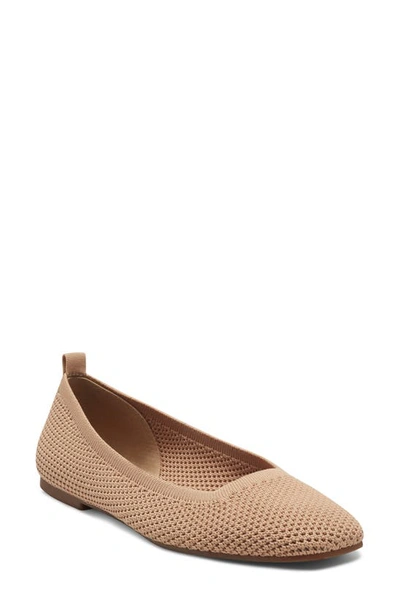 Shop Lucky Brand Daneric Ballet Flat In Dusty Sand Textile