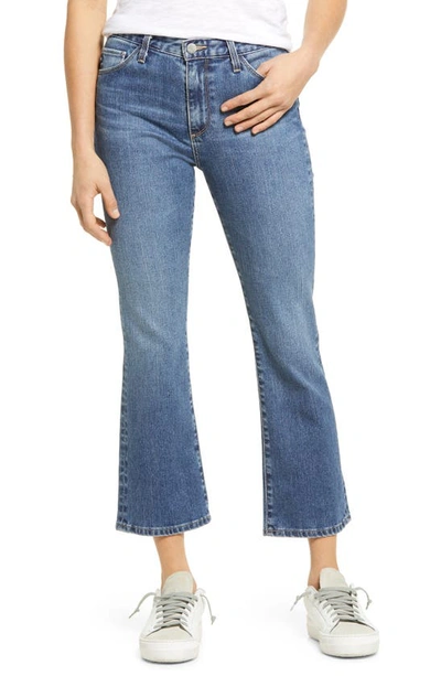 Shop Ag Jeans Jodi Ripped Crop Flare Jeans In Azure Night