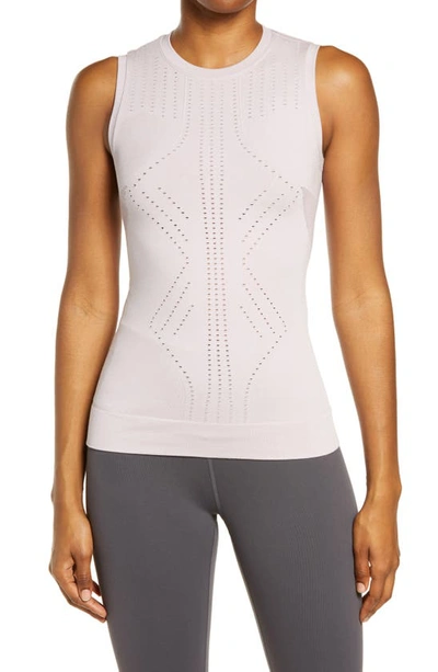 Shop Blanc Noir Sleeveless Mesh Infinity Top In Burnished Lilac