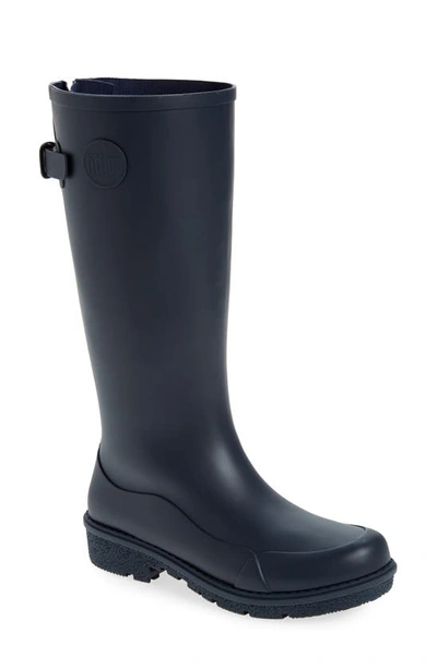 Shop Fitflop Wonderwelly Waterproof Rain Boot In Midnight Navy