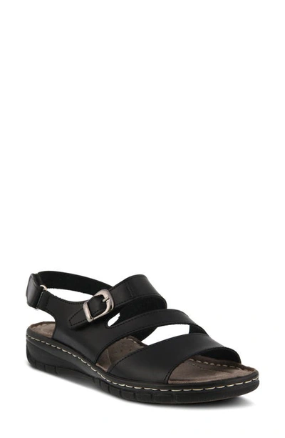 Shop Flexus By Spring Step Harrisa Sandal In Black Patent Leather