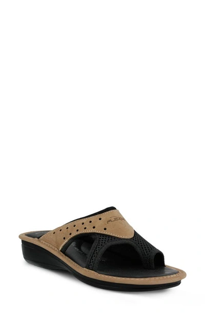 Flexus By Spring Step Pascalle Slide Sandal In Black Fabric