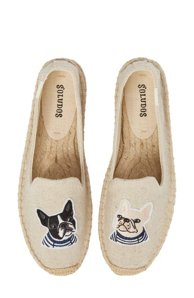 Shop Soludos Teddy & Gigi Applique Espadrille In Sand Canvas