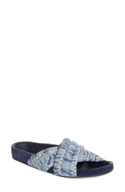Shop Isabel Marant Holden Tie Dye Slide Sandal In Blue