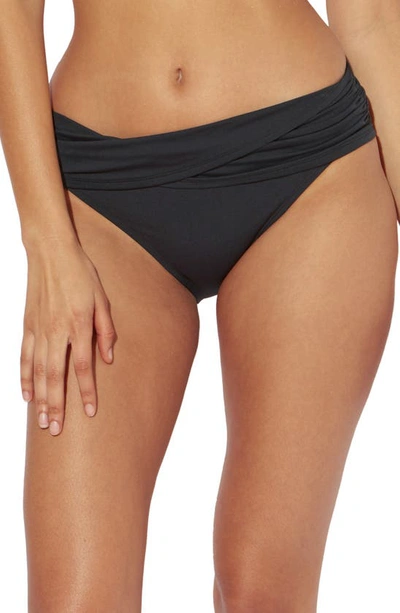 Shop Bleu By Rod Beattie Kore Sarong Hipster Bikini Bottoms In Black