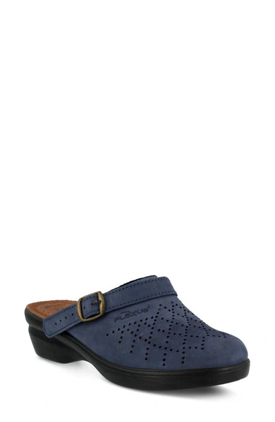 Shop Flexus By Spring Step Pride Clog In Navy Nubuck Leather