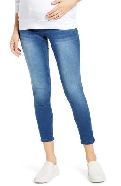 Shop 1822 Denim Butter Ankle Skinny Maternity Jeans In Donna