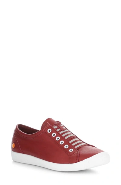 Shop Softinos By Fly London Irit Low Top Sneaker In Red/ Red Smooth Leather