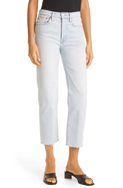 Shop Re/done Originals High Waist Stovepipe Jeans In Icy Blue