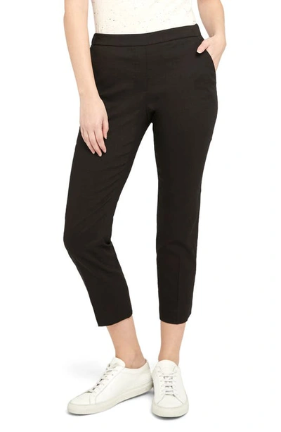 Theory Treeca 2 Cropped Stretch-wool Slim-leg Pants In Black
