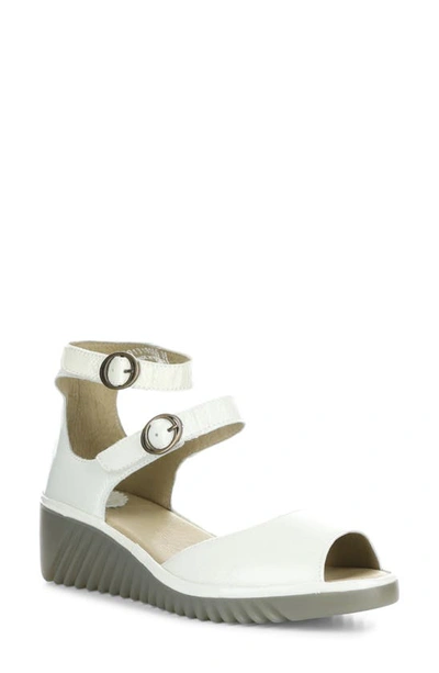 Shop Fly London Laye Ankle Strap Sandal In Off White Luxor