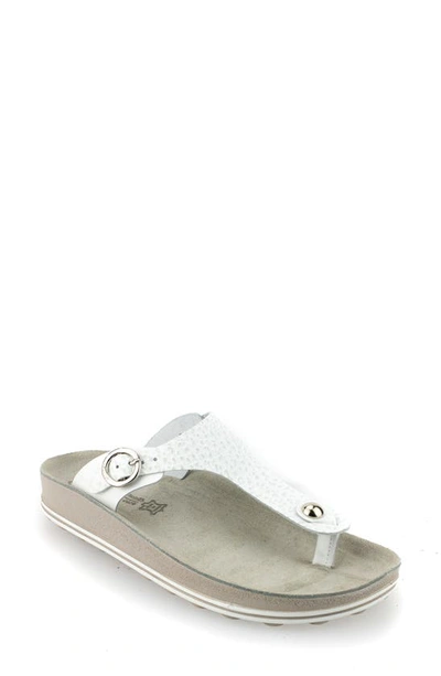 Shop Fantasy Sandals Arianna T-strap Sandal In White Vintage
