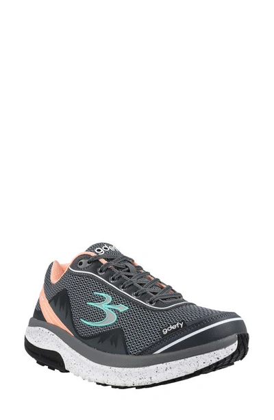 Shop Gravity Defyer Mighty Walk Sneaker In Grey / Salmon