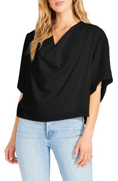 Shop Bb Dakota Loosely Inspired Cowl Neck Blouse In Black