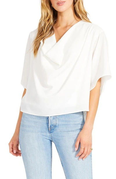 Shop Bb Dakota Loosely Inspired Cowl Neck Blouse In Ivory