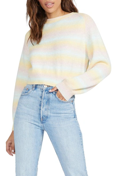 Shop Bb Dakota Stripe Crop Sweater In Multi