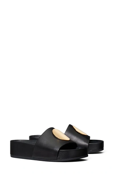 Shop Tory Burch Patos Platform Slide Sandal In Perfect Black