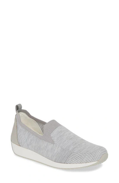 Shop Ara Leena Sneaker In Silver Woven Fabric