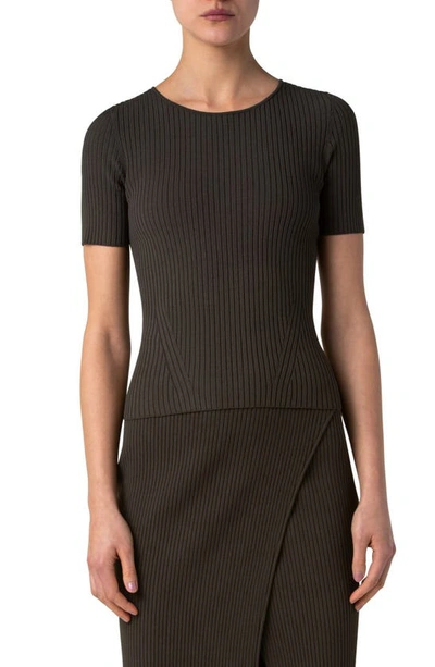 Shop Akris Punto Rib Sweater In Teak