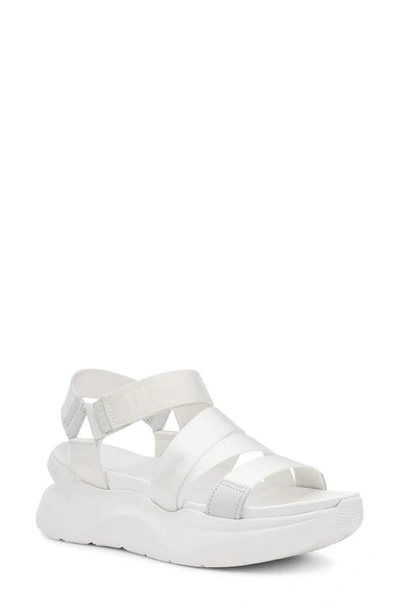 Shop Ugg La Shores Platform Sandal In White