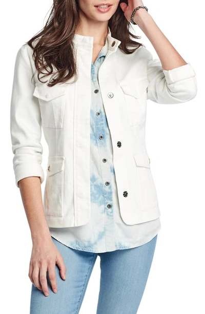 Shop Nic + Zoe Denim Safari Jacket In Paper White