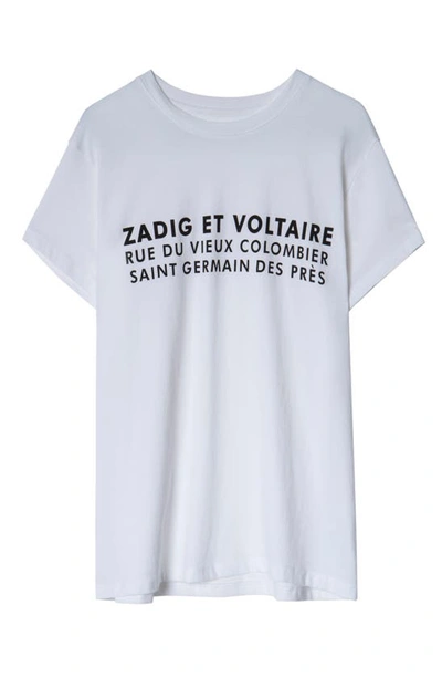 Shop Zadig & Voltaire Zoe Graphic Tee In Blanc