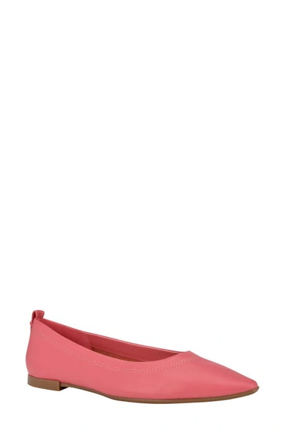 Shop Calvin Klein Raya Pointed Toe Flat In Pink