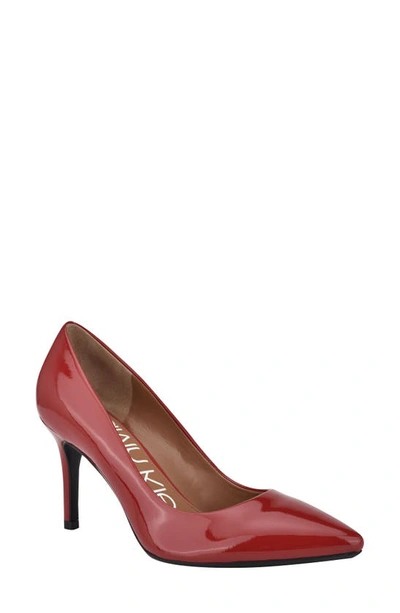 Shop Calvin Klein Gayle Pump In Red Patent Leather