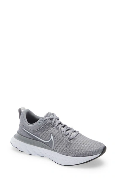 Shop Nike React Infinity Run Flyknit 2 Running Shoe In Particle Grey/ White/ Black