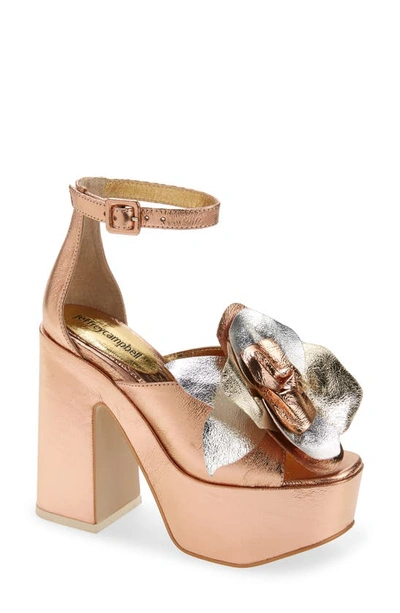 Shop Jeffrey Campbell Candice Platform Sandal In Silver Gold Metallic Combo