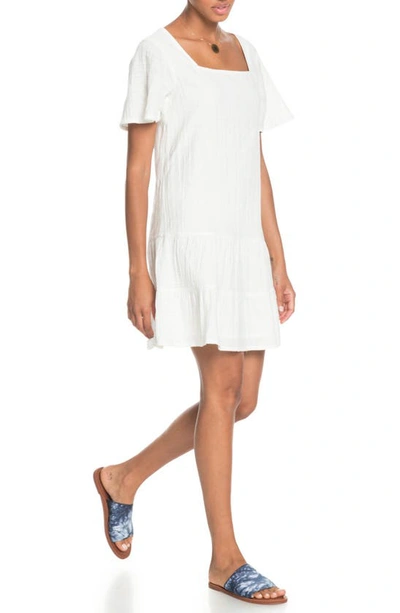 Roxy Pale Sun Rose Minidress In Snow White
