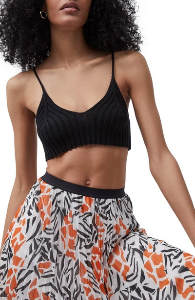 Shop French Connection Keira Mozart Crop Top In Black