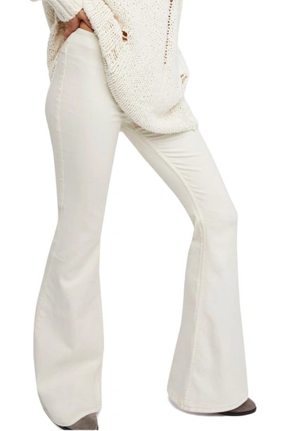 Shop Free People Penny Pull-on Flare Pants In Ivory