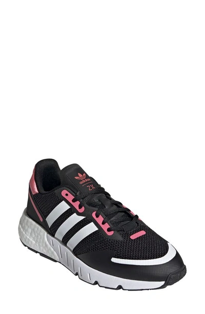 Shop Adidas Originals Zx 1k Boost Sneaker In Core Black/ Ftwr White/ Rose