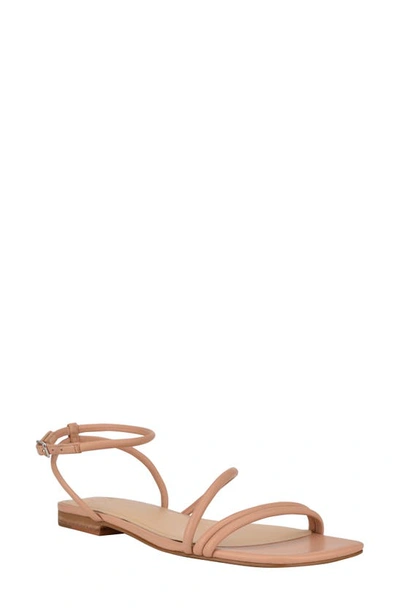 Shop Marc Fisher Ltd Mariella Ankle Strap Sandal In Nude Leather
