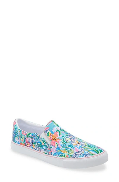 Shop Lilly Pulitzerr Lilly Pulitzer(r) Julie Print Slip-on Sneaker In Amalfi Blue Canvas