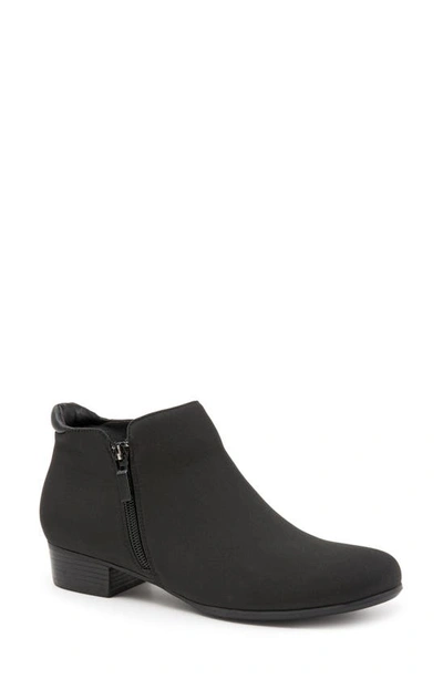 Shop Trotters Major Bootie In Black Fabric