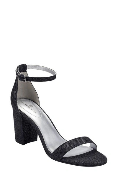 Shop Bandolino Armory 2 Ankle Strap Sandal In Navy Glam Fabric/ Blue
